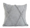 Set Of Two 18" X 18" Gray Geometric Zippered 100% Cotton Throw Pillow