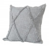 Set Of Two 18" X 18" Gray Geometric Zippered 100% Cotton Throw Pillow