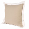Set Of Two 20" X 20" Tan Geometric Zippered 100% Cotton Throw Pillow