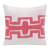 Set Of Two 20" X 20" Pink Geometric Zippered 100% Cotton Throw Pillow