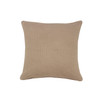 Set Of Two 20" X 20" Brown Solid Color Zippered 100% Cotton Throw Pillow