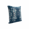 Set Of Two 20" X 20" Blue Abstract Zippered Polyester Throw Pillow