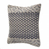 Set Of Two 20" X 20" Blue Chevron Zippered 100% Cotton Throw Pillow