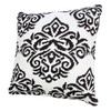 Set Of Two 20" X 20" White Damask Zippered 100% Cotton Throw Pillow