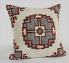 Set Of Two 18" X 18" Red Abstract Zippered 100% Cotton Throw Pillow