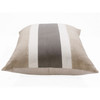 Set Of Two 20" X 20" Gray Striped Zippered Linen Throw Pillow