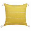Set Of Two 20" X 20" Yellow Striped Zippered Linen Throw Pillow