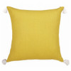 Set Of Two 20" X 20" Yellow Striped Zippered Linen Throw Pillow