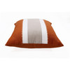 Set Of Two 20" X 20" Orange Striped Zippered Linen Throw Pillow