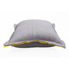 Set Of Two 20" X 20" Gray And Yellow Solid Color Zippered Linen Throw Pillow
