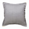 Set Of Two 20" X 20" Gray And Yellow Solid Color Zippered Linen Throw Pillow