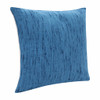 Set Of Two 20" X 20" Blue Solid Color Zippered Linen Throw Pillow