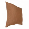 Set Of Two 20" X 20" Brown Solid Color Zippered Linen Throw Pillow