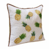 Set Of Two 20" X 20" Yellow Tropical Zippered Polyester Throw Pillow