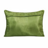 Set Of Two 14" X 20" Green Floral Zippered Polyester Throw Pillow