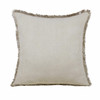 Set Of Two 20" X 20" Tan Solid Color Zippered Linen Throw Pillow