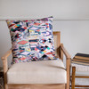 Set Of Two 20" X 20" Multicolored Abstract Zippered Polyester Throw Pillow