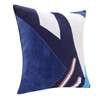 Set Of Two 24" X 24" Blue Abstract Zippered 100% Cotton Throw Pillow