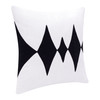 Set Of Two 20" X 20" Black Diamond Zippered 100% Cotton Throw Pillow