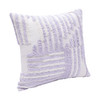 Set Of Two 22" X 22" Purple Striped Zippered 100% Cotton Throw Pillow