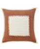 Set Of Two 20" X 20" Brown Zippered 100% Cotton Throw Pillow