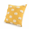 Set Of Two 20" X 20" Yellow Zippered 100% Cotton Throw Pillow