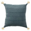 Set Of Two 18" X 18" Gray Solid Color Zippered 100% Cotton Throw Pillow