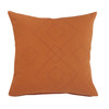 Set Of Two 20" X 20" Orange Diamond Zippered 100% Cotton Throw Pillow