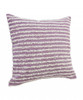 Set Of Two 20" X 20" Purple Striped Zippered 100% Cotton Throw Pillow