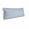 Set Of Two 14" X 36" Gray Solid Color Zippered 100% Cotton Throw Pillow