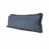 Set Of Two 14" X 36" Blue Solid Color Zippered 100% Cotton Throw Pillow