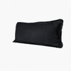 Set Of Two 14" X 36" Black Solid Color Zippered 100% Cotton Throw Pillow