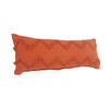 Set Of Two 14" X 36" Red Solid Color Zippered 100% Cotton Throw Pillow