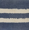 Set Of Two 14" X 36" Blue Striped Zippered 100% Cotton Throw Pillow