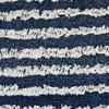 Set Of Two 14" X 36" Blue Striped Zippered 100% Cotton Throw Pillow