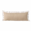 Set Of Two 14" X 36" Tan Geometric Zippered 100% Cotton Throw Pillow