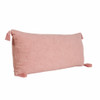 Set Of Two 14" X 36" Pink Solid Color Zippered 100% Cotton Throw Pillow