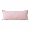 Set Of Two 14" X 36" Pink Solid Color Zippered 100% Cotton Throw Pillow