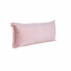 Set Of Two 14" X 36" Pink Solid Color Zippered 100% Cotton Throw Pillow