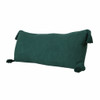 Set Of Two 14" X 36" Green Solid Color Zippered 100% Cotton Throw Pillow