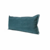 Set Of Two 14" X 36" Green Solid Color Zippered 100% Cotton Throw Pillow