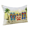 Set Of Two 14" X 20" Multicolored Tropical Zippered Polyester Throw Pillow