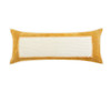 Set Of Two 14" X 36" Yellow Zippered 100% Cotton Throw Pillow