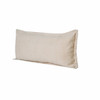 Set Of Two 14" X 36" Beige Solid Color Zippered 100% Cotton Throw Pillow