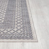 5' X 7' Blue Geometric Indoor Outdoor Area Rug