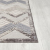 5' X 7' Blue Chevron Indoor Outdoor Area Rug