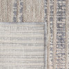 5' X 7' Ivory Striped Indoor Outdoor Area Rug