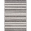 5' X 7' Ivory Striped Indoor Outdoor Area Rug