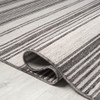 5' X 7' Ivory Striped Indoor Outdoor Area Rug