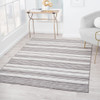 7e10eX 8e10? Ivory Striped Indoor Outdoor Area Rug